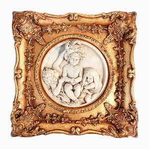 Bassorise en Marbre avec Putti par Edward William Wyon, 1800s