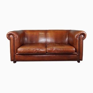 2,5-Sitzer Rindsleder Chesterfield Sofa