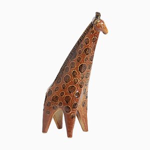 Grande Sculpture de Girafe Zoo par Lisa Larson pour Gustavsberg, 1950s