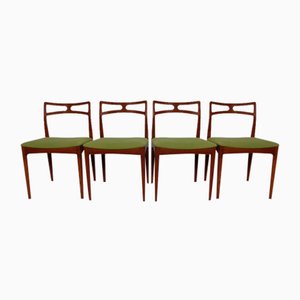 Sillas de comedor modelo 94 de teca de Johannes Andersen para Christian Linneberg, años 60. Juego de 4