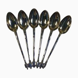 Coffee Spoons in Silver from V. Christensen, Set of 6