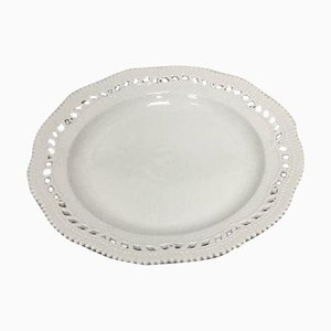 Flora Danica Charger Plate in White with Pearl Pattern from Royal Copenhagen