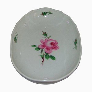 Bowl with Rose Design from Meissen Porcelain