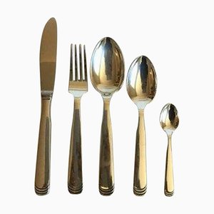 Flatware Set Sterling Silver for 12 People from Hans Hansen, Set of 60