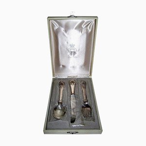 Jubilee Child Flatware Knife in Sterling Silver with Stone from Georg Jensen, Set of 3