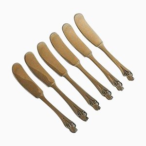 Butter Knifes in Sterling Silver, Set of 6