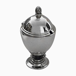 Sterling Silver Acorn Eggshaped Mustard Cup No 741 from Georg Jensen