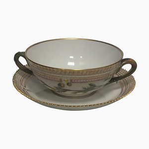 Flora Danica Bouillon Cup with Saucer from Royal Copenhagen