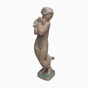 Overglaze Figurine of Bathing Girl by Gerhard Henning for Royal Copenhagen