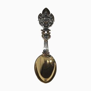 Gilded Sterling Silver Christmas Spoon from Anton Michelsen, 1919