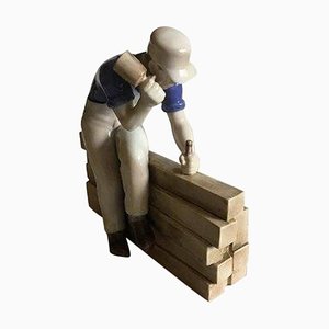 Large Figurine of Carpenter from Bing & Grondahl