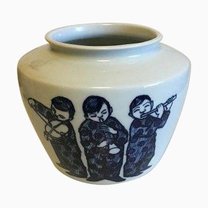 Porcelain Vase Decorated with Three Musicians from Bing & Grondahl