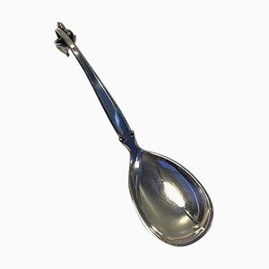 Silver Ornamental Compote Spoon from Horsens Sølv