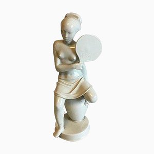 Figurine de Femme avec Ventilateur par Bode Willumsen pour Royal Copenhagen