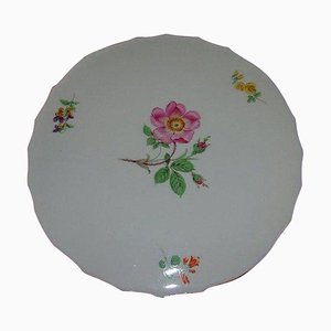 Porcelain Serving Platter with Rose Design from Meissen