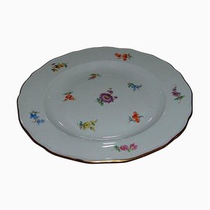 Porcelain Dinner Plate with Flower Design from Meissen