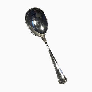 Silver Double -Turned Danish Serving Spoon from W&S Sørensen