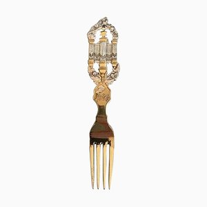 Christmas Fork in Gilded Sterling Silver by A. Michelsen, 1926