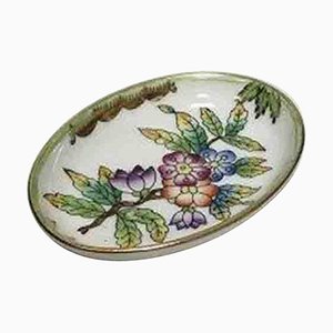 Queen Victoria Green Small Oval Dish from Herend