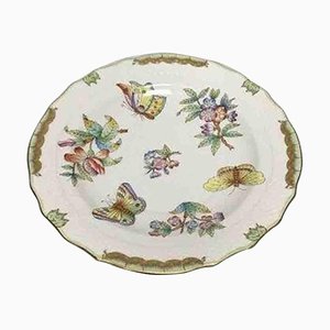 Mens Queen Victoria Green Salad Plate 1518 / VBO from Herend