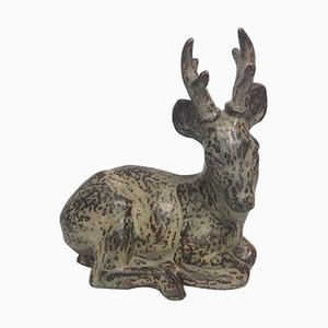 Stoneware Figurine of Deer No 20507 from Royal Copenhagen