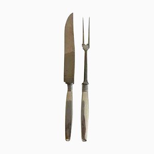 No 18 Sterling Silver Carving Set from Hingelberg, Set of 2