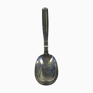 Large Lotus Serving Spoon in Silver from W. & S. Sørensen