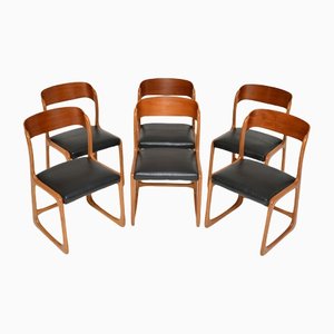 French Teak Dining Chairs by Baumann, 1960s, Set of 6
