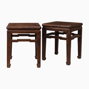 Tabourets Shandong en Orme, Set de 2