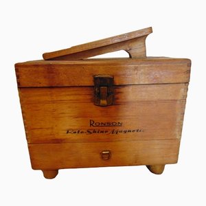 Wooden Shoe Polish Box from Ronson, 1960s