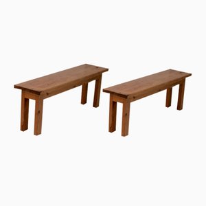 Brutalist French Bench, 1960, Set of 2