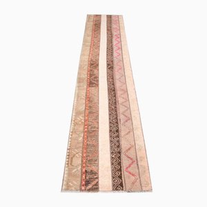 Tapis de Couloir Vintage en Laine Marron