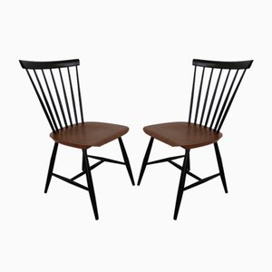 Set of Swedish Chairs Teak by S. E. Fryklund for Hagafors, 1960s