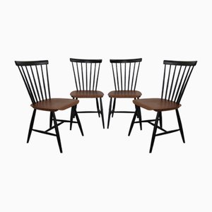 Schwedische Teak Stühle von SE Fryklund für Hagafors, 1960er, 4er Set