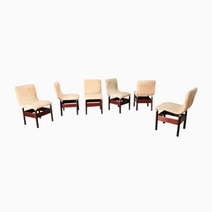 Esszimmerstühle aus Holz von Vittorio Introini für Saporiti Italia, 1960er, 6er Set