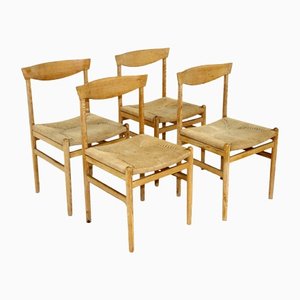 Scandinavian Swedish Side Chairs, 1960s, Set of 4