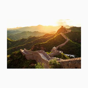 Zhudifeng, Chinesische Mauer unter Sonnenschein während des Sonnenuntergangs, 21. Jahrhundert, Fotografie