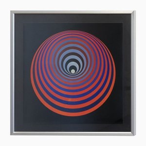 Victor Vasarely, Op Art Composition, 1970s, Print, Framed