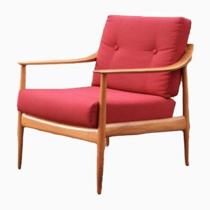Mid-Century Walnut Easy Chair from Knoll Antimott