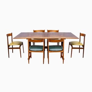 Tisch mit Sechs Palisander Stühlen von Gianfranco Frattini für Bernini Italia Jahr 1957, 7er Set