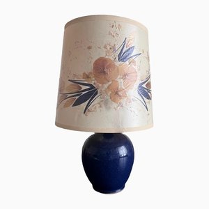 Blue Ceramic Lamp, 1970s