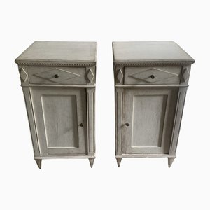 Late 19th Century Swedish Gustavian Bedside Cabinets, Set of 2