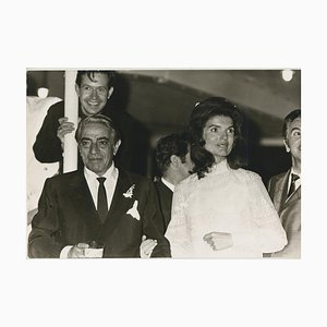 Jackie Kennedy Onassis at Reception in Greece, 1968, Black & White Photograph