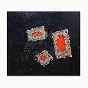 Giorgio Lo Fermo, Homage to Burri, Original Oil on Canvas, 2022