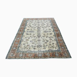 Tapis Vintage Fait Main en Laine Rouge