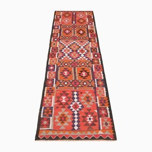 Tapis Vintage Fait Main en Laine Rouge