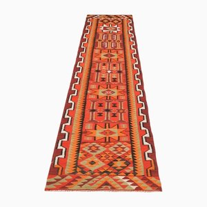 Long Tapis Vintage Fait Main en Laine, Turquie