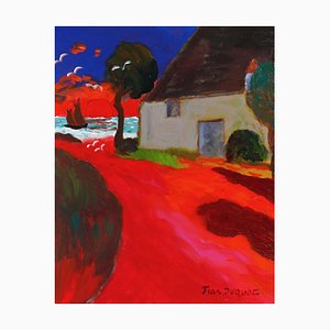 Jean Duquoc, Une Terre de Lumière, 2021-22, acrílico sobre lienzo, enmarcado