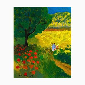 Jean Duquoc, La Péillette Des Roses, 2021-22, acrílico sobre lienzo, enmarcado