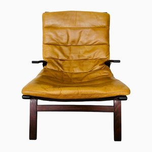 Chaise Vintage en Cuir Tanné par Elsa & Nordahl, Norvège